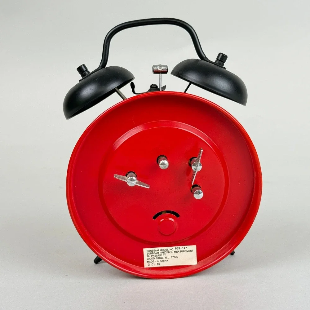 Sunbeam 101 Dalmatians Alarm Clock Kids Small Red Disney Twin Bell - TESTED